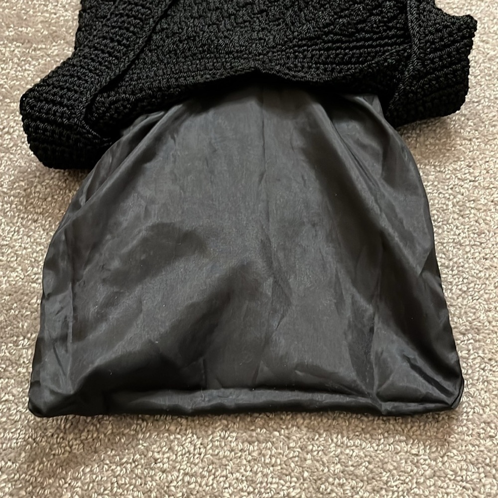 Rare Vintage The Sak Black Crossbody Purse - Picture 8 of 9